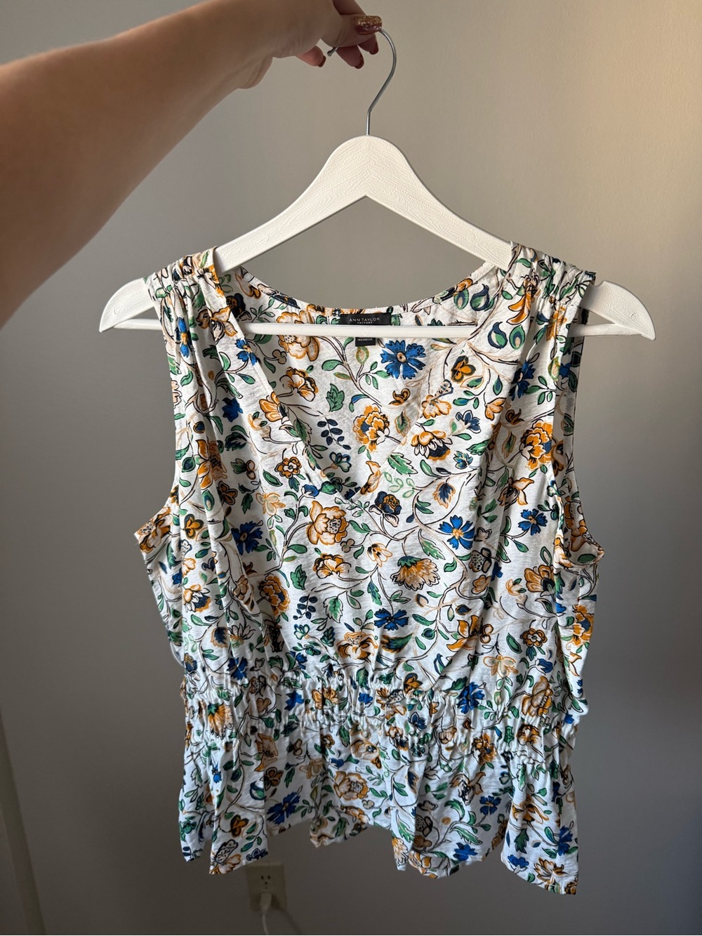 Ann Taylor V-Neck Peplum top